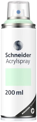 Schneider Paint-It 030 Supreme DIY Acryllack (hochdeckende Sprühfarbe, UV-beständig, 200 ml, Acrylspray für fast alle Untergründe) pale green pastel matt von Schneider