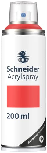 Schneider Paint-It 030 Supreme DIY Acryllack (hochdeckende Sprühfarbe, UV-beständig, 200 ml, Acrylspray für fast alle Untergründe) red matt von Schneider