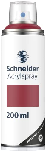 Schneider Paint-It 030 Supreme DIY Acryllack (hochdeckende Sprühfarbe, UV-beständig, 200 ml, Acrylspray für fast alle Untergründe) royal red matt von Schneider