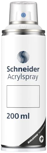 Schneider Paint-It 030 Supreme DIY Acryllack (hochdeckende Sprühfarbe, UV-beständig, 200 ml, Acrylspray für fast alle Untergründe) weiß matt von Schneider