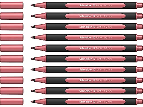 Schneider Paint-It Metallicliner 020 (Strichstärke 1-2 mm) 10er Pack, vintage red metallic von Schneider