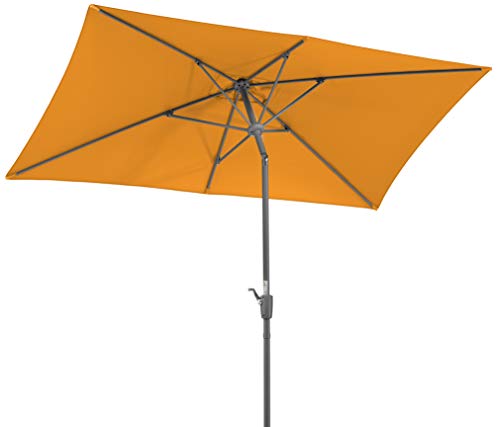 Schneider Sonnenschirm Tunis, mandarine, 270 x 150 cm rechteckig, 742-75, Gestell Stahl, Bespannung Polyester, 5.8 kg von Schneider-Schirme