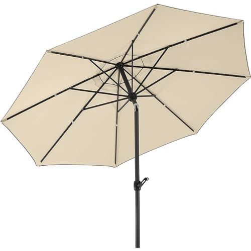 Schneider Sonnenschirm Adria, natur, 300 cm rund, 684-02, Gestell Alu/Stahl, Bespannung Polyester, 7 kg von Schneider