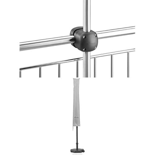 Schneider Schirmhalterung Maxi, 807-00, schwarz, glasfaserverstärkter Kunststoff, 0.7 kg & Schutzhülle für Sonnenschirme bis 300 cm Ø, 821-00, Silbergrau, 177 x 26/34 cm, 0.3 kg Schneider Schirmhalterung Maxi, 807-00, schwarz, glasfaserverstärkter Kunststoff, 0.7 kg & Schutzhülle für Sonnenschirme bis 300 cm Ø, 821-00, Silbergrau, 177 x 26/34 cm, 0.3 kg von Schneider