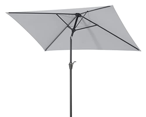 Schneider Sonnenschirm Bilbao, Silbergrau, 210 x 130 cm rechteckig, 621-14, Gestell Stahl, Bespannung Polyester, 4.3 kg von Schneider Schirme