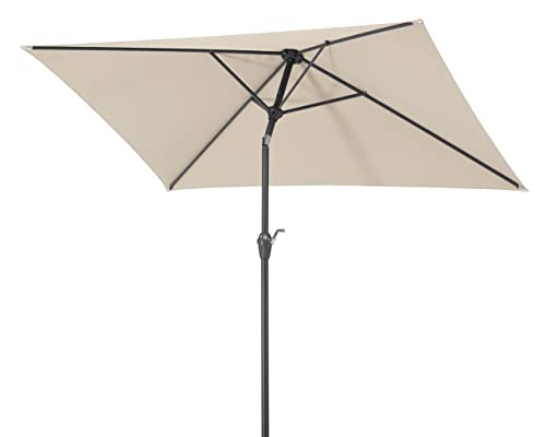 Schneider Sonnenschirm Bilbao, natur, 210 x 130 cm rechteckig, 621-02, Gestell Stahl, Bespannung Polyester, 4.3 kg von Schneider