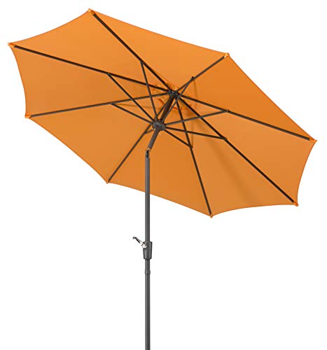 Schneider Sonnenschirm Harlem, mandarine, 270 cm rund, 640-75, Gestell Stahl, Bespannung Polyester, 5 kg von Schneider