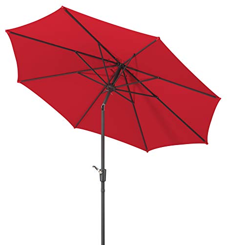 Schneider Sonnenschirm Harlem, rot, 270 cm rund, 640-77, Gestell Stahl, Bespannung Polyester, 5 kg von Schneider