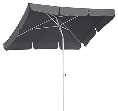 Schneider Sonnenschirm Ibiza, anthrazit, 180 x 120 cm rechteckig, 682-15, Gestell Stahl, Bespannung Polyester, 2.6 kg von Schneider-Schirme