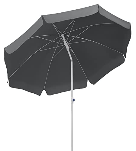 Schneider Sonnenschirm Ibiza, anthrazit, 240 cm rund, 681-15, Gestell Stahl, Bespannung Polyester, 2.8 kg von Schneider-Schirme