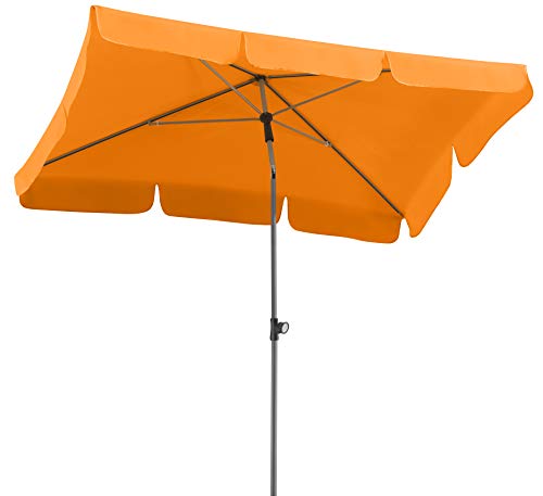 Schneider Sonnenschirm Locarno, mandarine, 180 x 120 cm rechteckig, 718-75, Gestell Stahl, Bespannung Polyester, 2.3 kg von Schneider