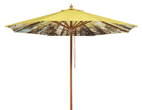 Schneider Sonnenschirm Malaga Forest, 300 cm rund, 614-85, Gestell Alu/Stahl, Bespannung Polyester, 7.2 kg von Schneider