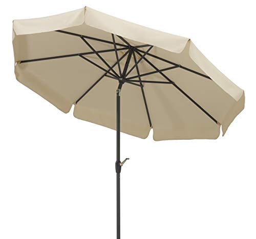 Schneider Sonnenschirm Orlando, natur, 270 cm rund, 783-02, Gestell Alu/Stahl, Bespannung Polyester, 5.7 kg von Schneider