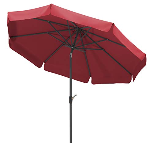 Schneider Sonnenschirm Orlando, rot, 270 cm rund, 783-06, Gestell Alu/Stahl, Bespannung Polyester, 5.7 kg von Schneider