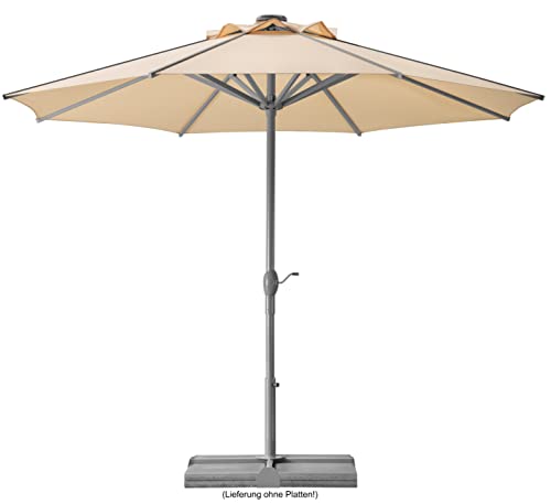 Schneider Sonnenschirm Rooftop, Natur, 350 cm rund, 677-02, Gestell Aluminium, Bespannung Polyester, 25 kg von Schneider-Schirme