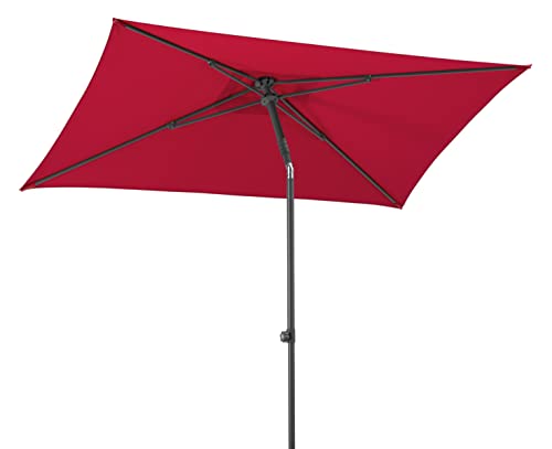 Schneider-Schirme Sonnenschirm Sevilla, rot, 240 x 140 cm rechteckig, 667-77, Gestell Stahl, Bespannung Polyester, 4.6 kg von Schneider-Schirme
