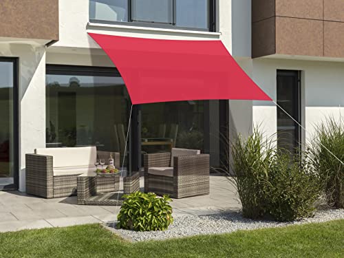 Schneider Sonnensegel Lanzarote, rot, 300 x 250 cm rechteckig, 242-77, Polyester, 0.7 kg von Schneider-Schirme