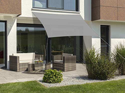 Schneider Sonnensegel Lanzarote, silbergrau, 300 x 250 cm rechteckig, 242-14, Polyester, 0.7 kg von Schneider