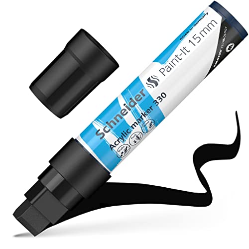 Schneider acrylmarker Paint-it 330 15 mm 13 cm schwarz von Schneider