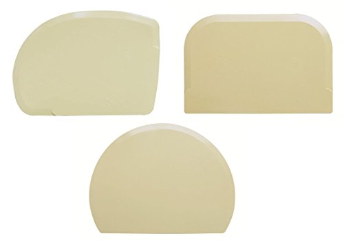 Set 3 x Teigschaber Teigabstecher Schlesinger Kunststoff beige verschiedene Größen von Matfer