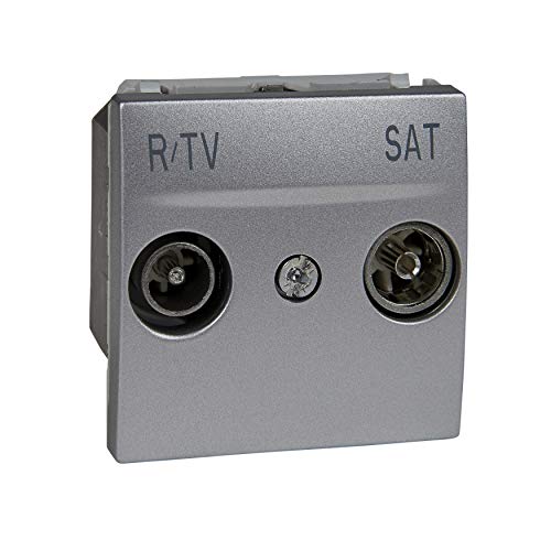 Steckdose R-TV/SAT Serie Endstück Unikat Aluminium von Schneider
