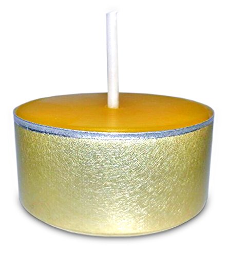 Teelichter aus 100% Bienenwachs in goldenen Aluhüllen 22 Stück von Schneiders-Bienenwelt