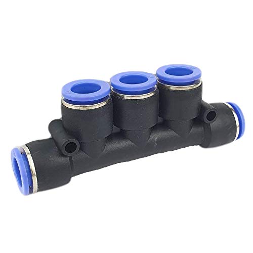 Pneumatik Verteiler 3-Fach - Push In Steckverbinder - (10mm Schlauchanschluss) von pneumatik-24.de