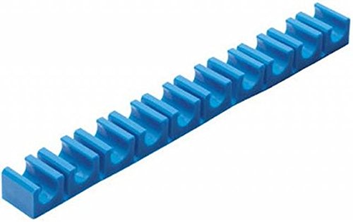 Schnellsteckverbinder Schlauchklemmleiste, 6-fach für 10 mm Schlauch, blau von Schnellsteckverbinder