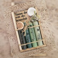 Nimm Dir Was Du Brauchst Geschenk Mitbringsel Kerzen Trauer von SchnipselstueckeShop