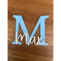 Namensschild I Wanddekoration Personalisierter Schriftzug Aus Holz Türschild Für Kinderzimmer von SchnittLaserWerk
