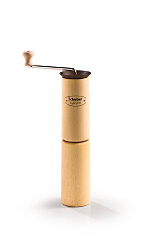 Schnitzer Getreidemühle Ligno: Buche massiv, Höhe x Ø 290 x 60 mm, Schroten von Getreide, Mahlen Gewürze, Schleifen von Schnitzer