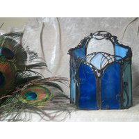 Windlicht "Blau"| Kunsthandwerk & Unikat | Dekoration - Fantasy Larp Mittelalter Herr Der Ringe von Schnoerkelschmuck