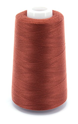 Schnoschi 1 Kone Overlockgarn 40/2 (120), 5000 Yard (4570 Meter), Nähgarn, lehmbraun von Schnoschi