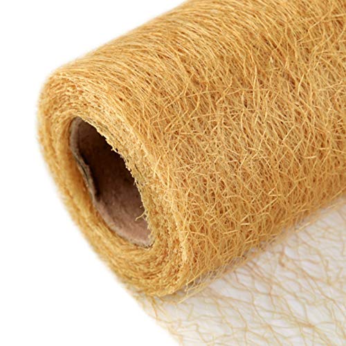 Schnoschi Dekostoff Gold, Rolle 9 m x 30 cm, Tischläufer, Dekonetz, Tischband, Netzstoff, Textil-Netzgewebe von Schnoschi