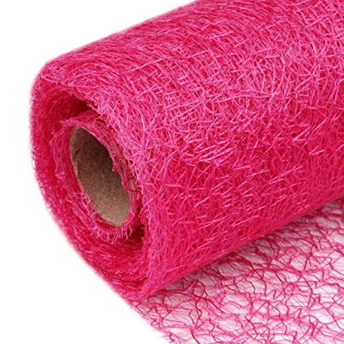 Schnoschi Dekostoff pink, Rolle 9 m x 30 cm, Tischläufer, Dekonetz, Tischband, Netzstoff, Textil-Netzgewebe von Schnoschi