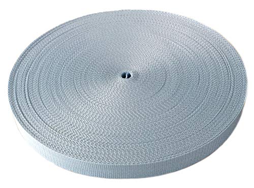 Schnoschi Gurtband Polypropylen 10 Meter lang – viele Verschiedene Breiten und Farben 10mm 15mm 20mm 25mm 30mm 40mm 50 mm (hellblau, 10 mm) von Schnoschi