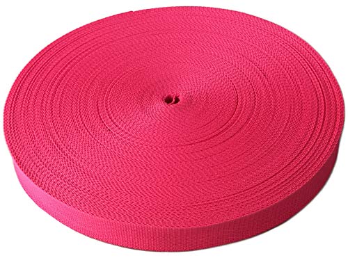 Schnoschi Gurtband Polypropylen 10 Meter lang – viele Verschiedene Breiten und Farben 10mm 15mm 20mm 25mm 30mm 40mm 50 mm (neonpink, 30 mm) von Schnoschi
