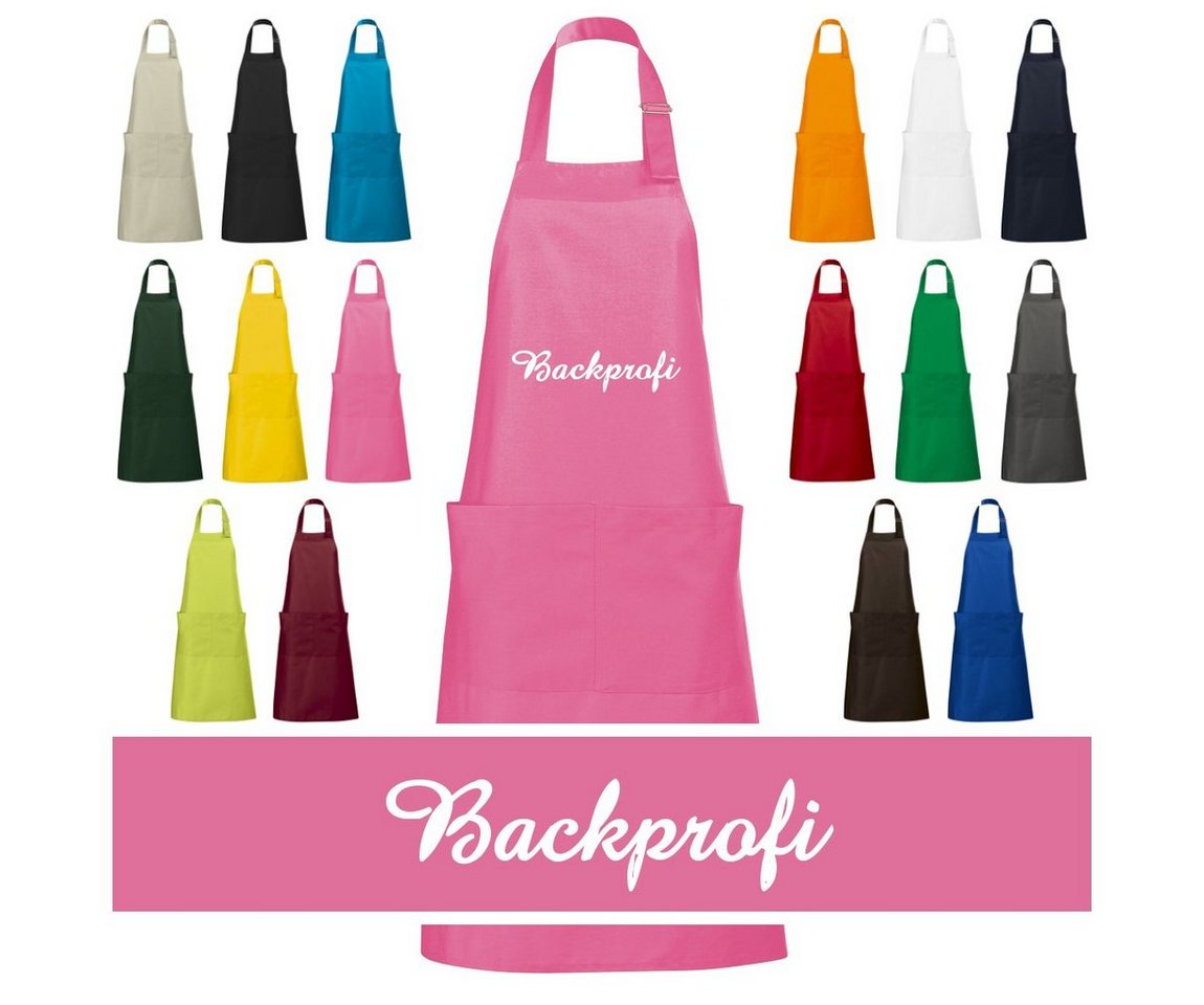 Schnoschi Kochschürze Hochwertige Küchenschürze Backprofi bestickt, Stickerei mit Backprofi von Schnoschi
