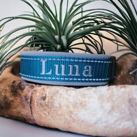Halsband Mit Reflektorstreifen "Personalisiert/Bestickt" von SchnueTeppiWerkstatt