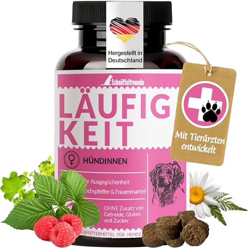Schnüffelfreunde Läufigkeit Drops I Stressreduzierung Hund im Zyklus I scheinschwanger scheinträchtig I Funktionssnack für Hunde I mit Mönchspfeffer, Frauenmantel, Himbeerblätter (150g - ca.180 Stück) von Schnüffelfreunde