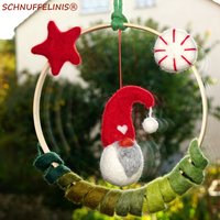 Türkranze Ohne Zu Nadeln Weihnachtskranz Deko, Adventsdeko Fenster, Türkranz Wichtel Wandeko Fensterschmuck Deko Fenster von Schnuffelinis