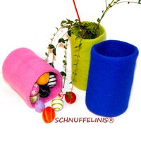 Vasen Filzwolle Toll Für Flaschen, Filzvase L Und Xl Vase, Montessori Filzvase, Aus Natürlichem Filz, Geschenk Ostern von Schnuffelinis