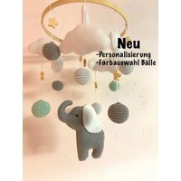 Baby Mobile Elefant Mint von Schnullerteddy