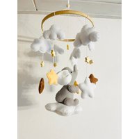 Baby Mobile Elefant Naturell Stern von Schnullerteddy