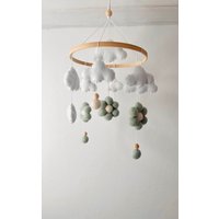 Baby Mobile Filzblumen Mint von Schnullerteddy