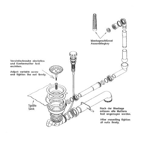 Ab- und Überlaufgarnitur für Schock Spüle SYMPHONY D-100, DOMUS D-100, CITY D-100 und CITY D-100S mit Excenterbedienung / Ablaufventil / Ablaufsystem / Ablaufgarnitur Ab- und Überlaufgarnitur für Schock Spüle SYMPHONY D-100, DOMUS D-100, CITY D-100 und CITY D-100S mit Excenterbedienung / Ablaufventil / Ablaufsystem / Ablaufgarnitur von Schock