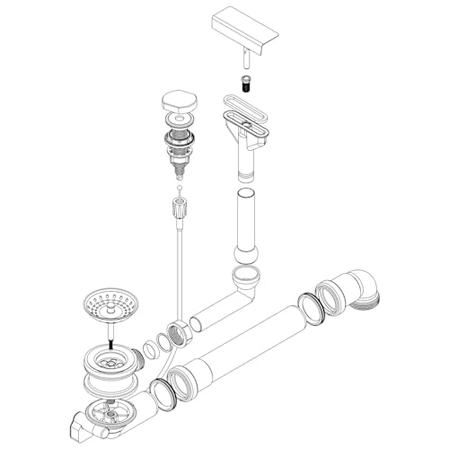 SCHOCK Ab- u. Überlaufgarnitur mit Excenterbedienung für TIA D-100L bis 2023 / Ablaufgarnitur von Schock