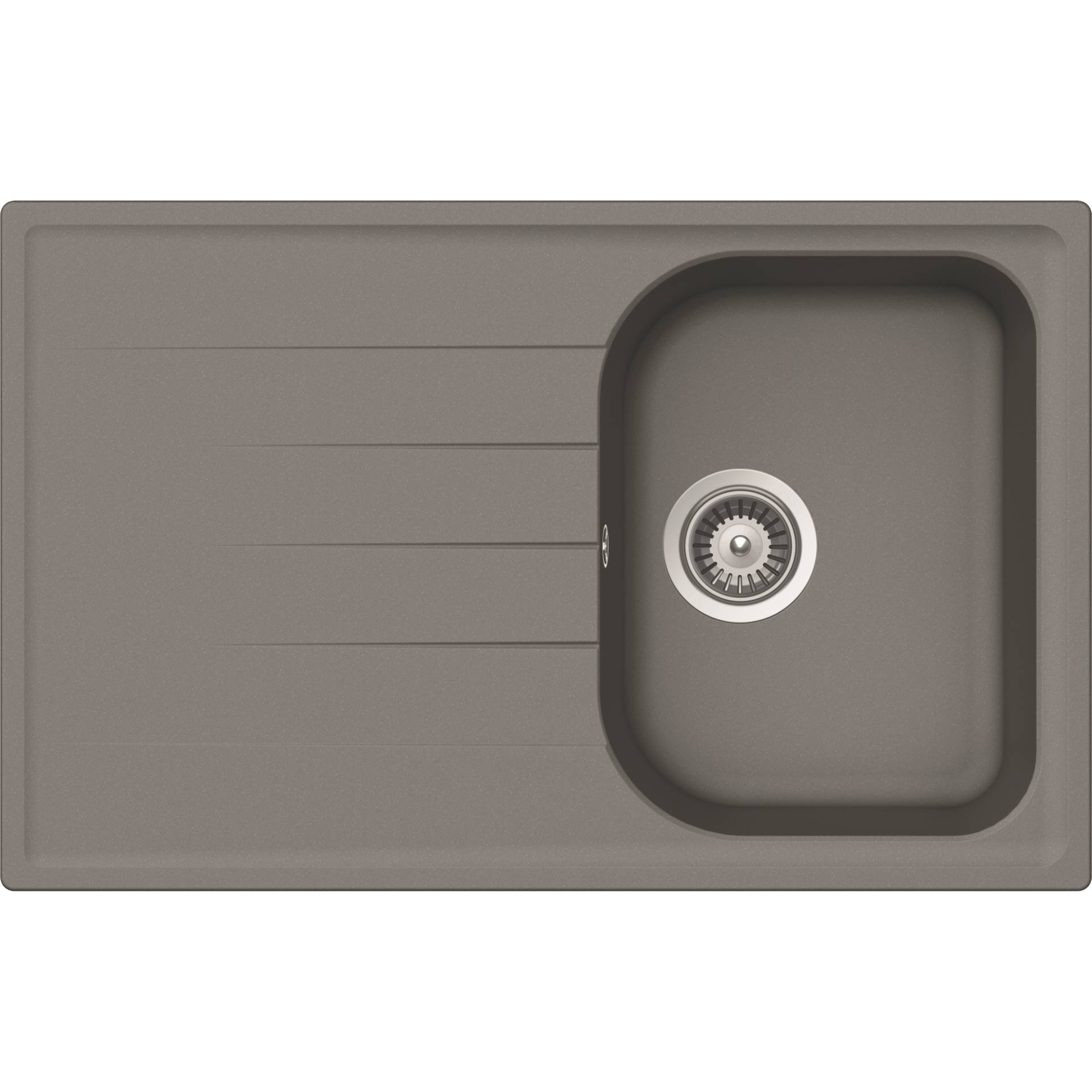 Rocasa Einbauspüle 'Estia 100S' grau 790 x 500 mm Rocasa Einbauspüle 'Estia 100S' grau 790 x 500 mm von Rocasa