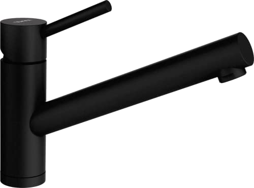 SCHOCK Küchenarmatur ALTOS S Puro – schwarze Hochdruck Armatur aus Edelstahl mit Festauslauf und Standard Norm-Anschlüssen von Schock