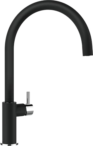 SCHOCK Küchenarmatur Hekate in schwarz – Hochdruck Armatur mit Festauslauf, eingebauter Temperaturbegrenzung und integrierter Wassersparfunktion von Schock